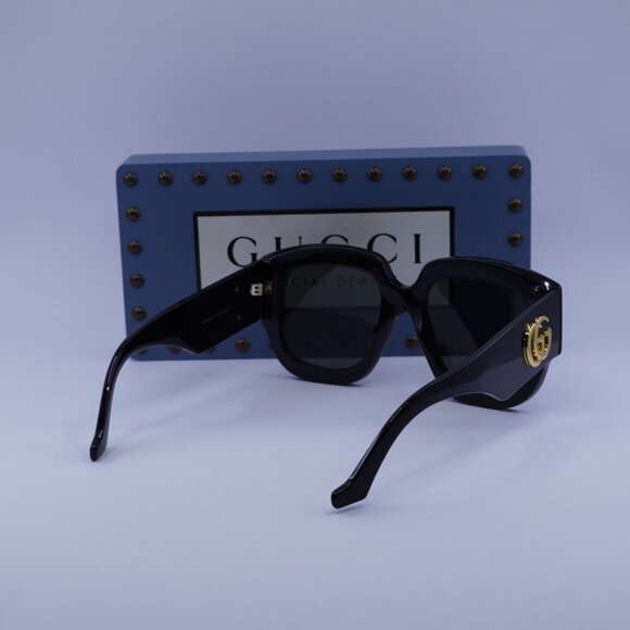 Gucci GG1546S 001 Square Sunglasses - Black/Grey